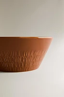 CARAMEL STONEWARE SALAD BOWL