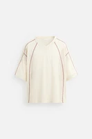 T-SHIRT STRUCTURE OUVERTE CONTRASTE
