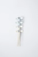 PACK OF FOUR BOW HAIR CLIPS WITH FLOWER