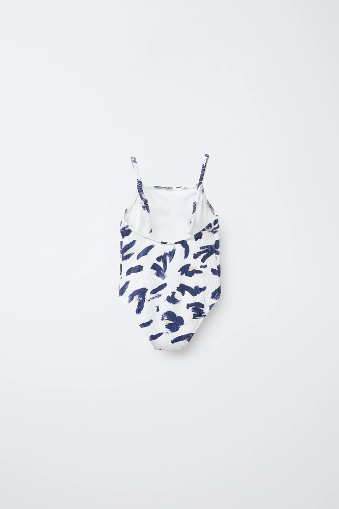 1-6 ANS/ MAILLOT DE BAIN TEXTURÉ À IMPRIMÉ ANIMAL