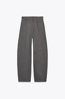 WIDE LEG BELTED PANTS