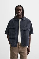CHEMISE À POCHES UTILITAIRES BRODÉE