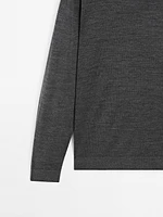 100% merino wool knit sweater