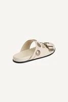 LTHR STUDDED SANDALS 14