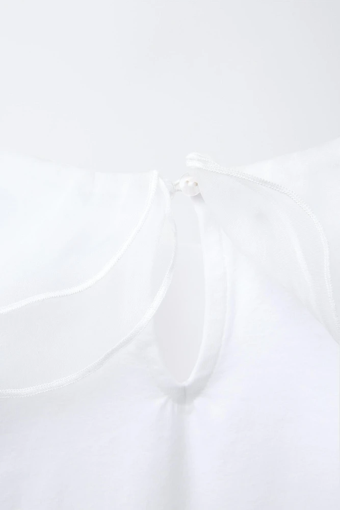 ORGANZA TRIM BODYSUIT