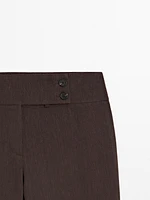 Mid-rise regular fit stretch trousers