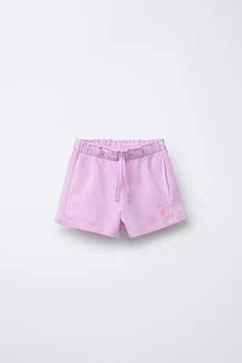 PLAIN EMBROIDERED SHORTS