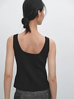 Knit strappy top