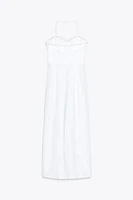 LINEN CORSET MIDI DRESS