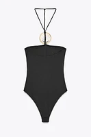 CIRCULAR DETAIL BANDEAU SWIMSUIT