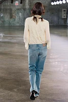 ZW COLLECTION LOW RISE STRAIGHT BOOTCUT JEANS