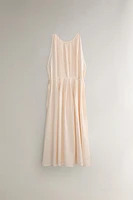 PLEATED SATEEN NIGHTGOWN