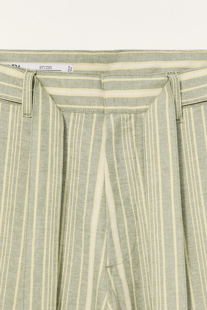 LIMITED EDITION STRIPED WIDE FIT PANTS