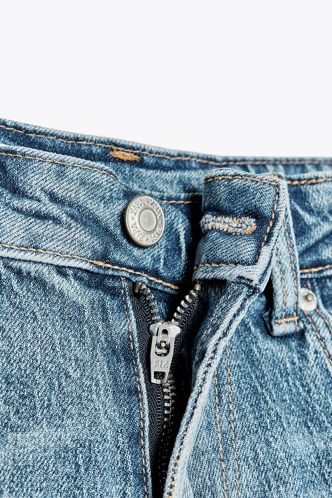 SHORT EN JEAN TAILLE HAUTE TRF MOM FIT