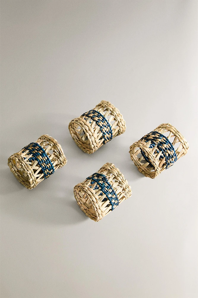SET OF SEAGRASS NAPKIN RINGS (SET OF 4)