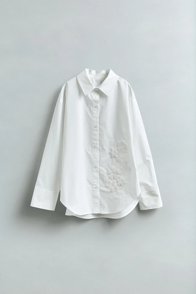 FLORAL POPLIN SHIRT