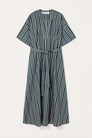 LIMITED EDITION STRIPED BELTED DRESS