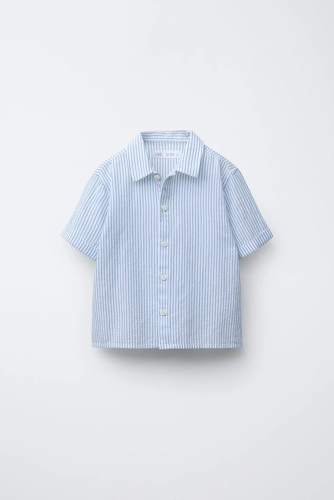 STRIPED TEXTURED SHIRT