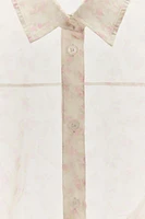 FLORAL ORGANZA SHIRT