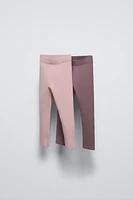 TWO-PACK OF PLAIN LEGGINGS