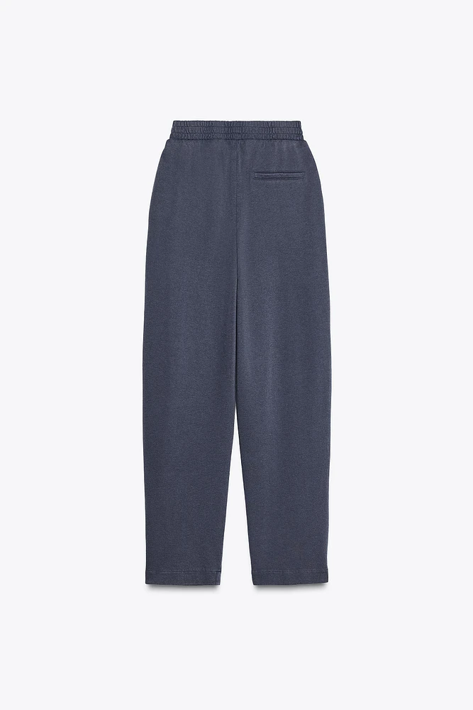 WASHED PLEATED PANTS