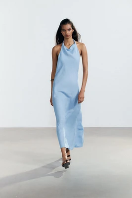 FLOWY HALTER DRESS