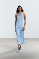 FLOWY HALTER DRESS