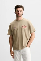 T-SHIRT WITH TONAL EMBROIDERY