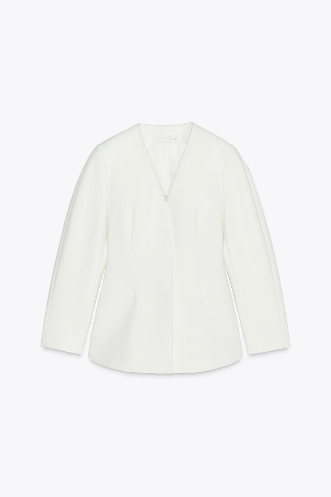 LAPELLESS FITTED BLAZER
