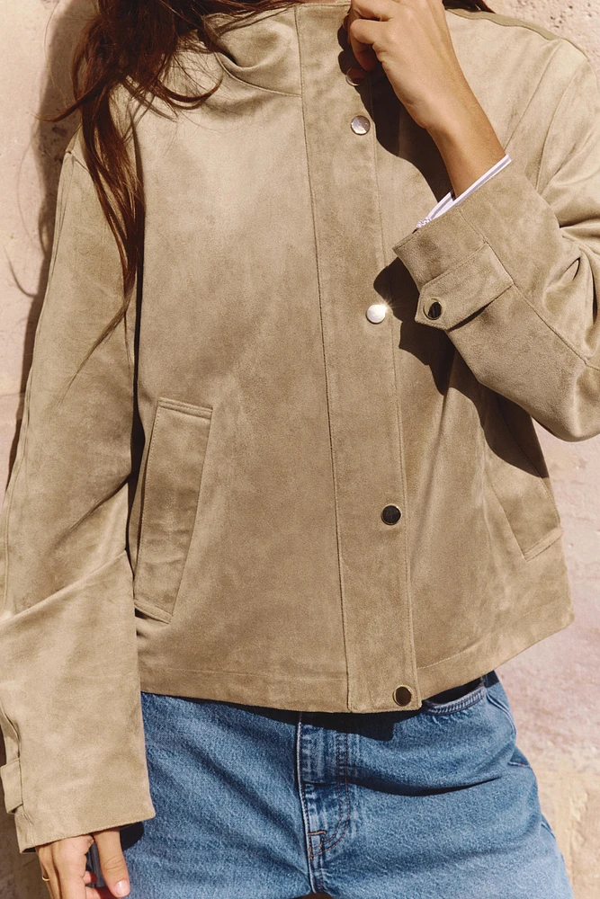FAUX SUEDE JACKET