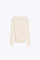 RIBBED SHIRT WITH BUTTONS