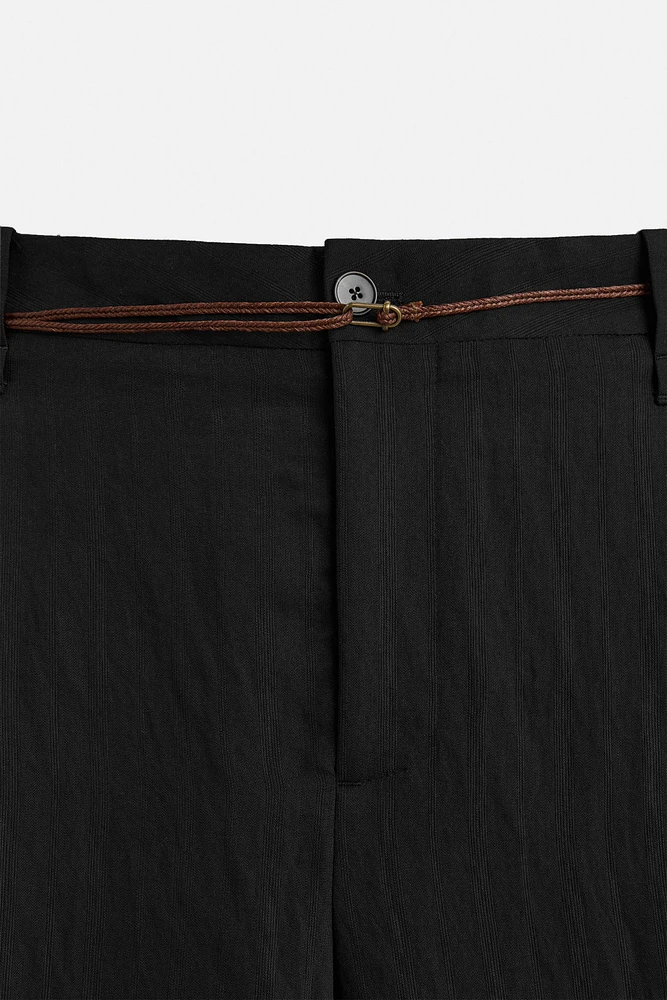 STRIPED JACQUARD SHORTS