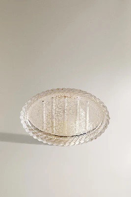 PORTE-SAVON SALLE DE BAIN VERRE RECYCLABLE MERCURISÉ