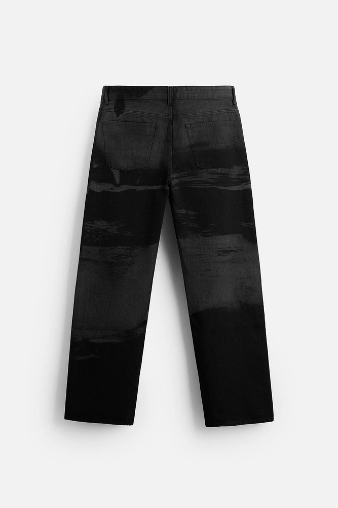 PRINTED RELAXED FIT JEANS
