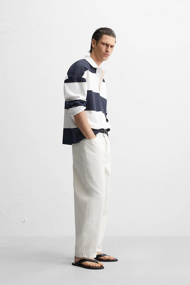 PRINTED STRIPED POLO SHIRT