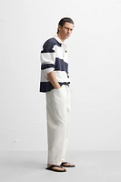 PRINTED STRIPED POLO SHIRT