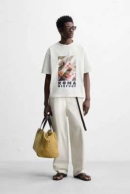 CONTRAST PRINT T-SHIRT