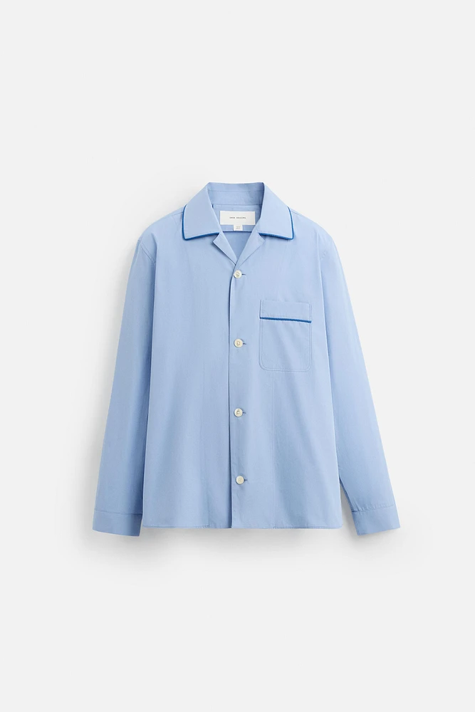 CHEMISE DE PYJAMA CONTRASTÉE