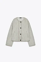 WASHED-EFFECT QUILTED JACKET
