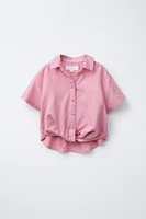 CHEMISE FRONCÉE AVEC LIN