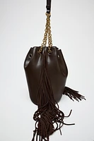 SAC SEAU CYLINDRIQUE À FRANGES