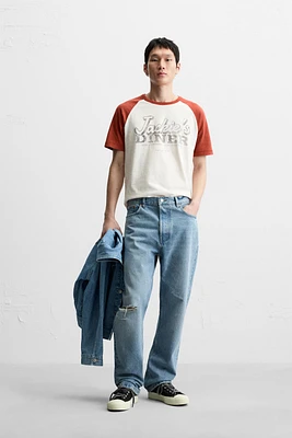 T-SHIRT IMPRIMÉ EFFET DÉLAV