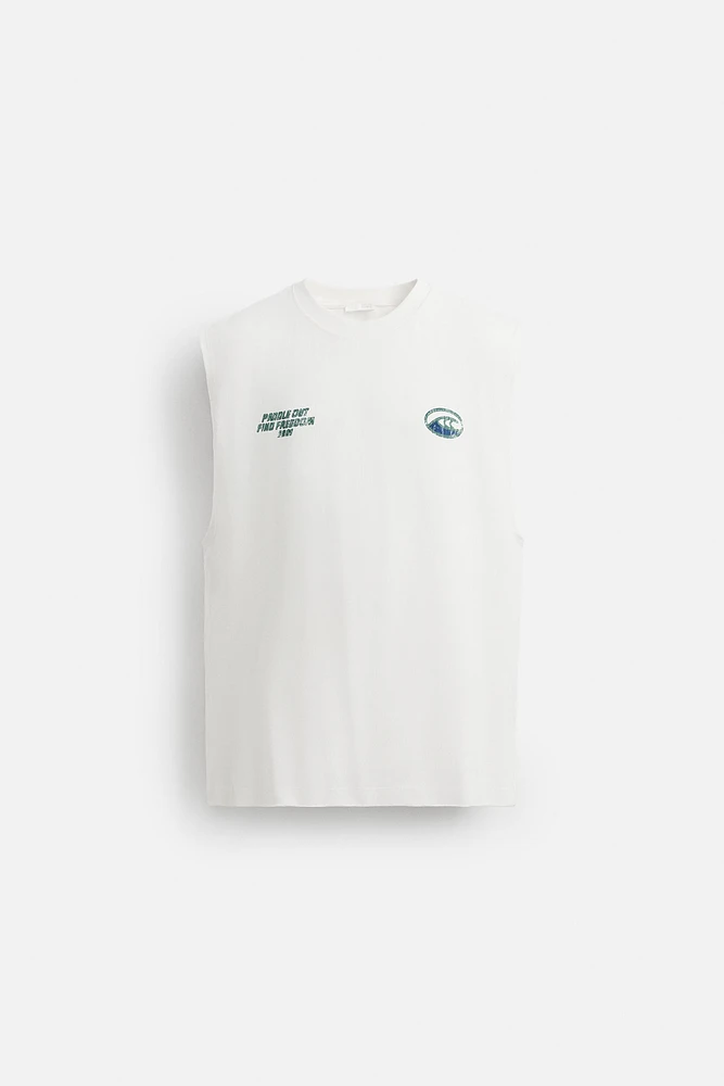 T-SHIRT DÉBARDEUR IMPRIMÉS DÉLAVÉS