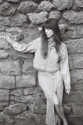 Z1975 CROPPED OVERSIZED DENIM SHIRT