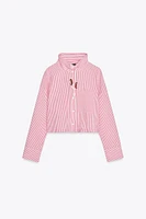 STRIPED HIGH NECK SHIRT
