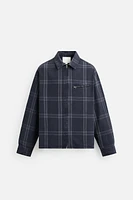 VESTE À CARREAUX ZIPPÉE