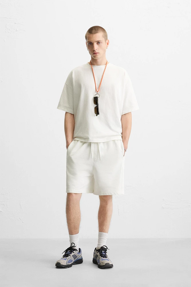 BERMUDA DE JOGGING DÉLAVÉ RELAXED FIT