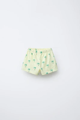 PALM TREE PRINT SHORTS