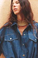 SHORT-SLEEVE LINEN JACKET