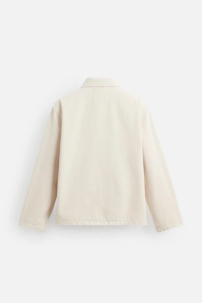 SURCHEMISE EN DENIM DÉLAVÉ